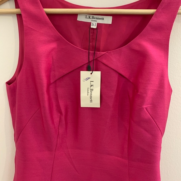 NWT L.K.Bennett raspberry cleo dress. - Picture 3 of 8